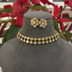 Kirat Moissanite Polki choker / Neckline set