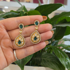 Rose polki necklace set