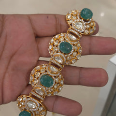 Mrinal moissanite polki set