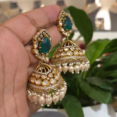 Anshi polki jhumka