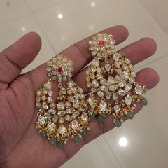 Bhagyashree moissanite polki chaandbali