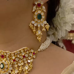 Shaami moissanite polki choker set