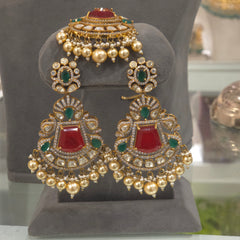 Agam moissanite polki set