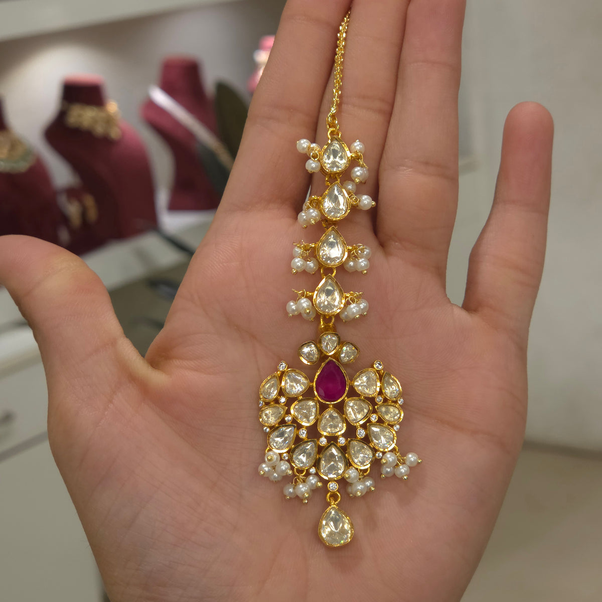 Sheetal polki maangtikka