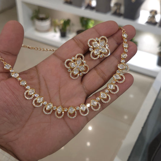 Mini polki necklace set
