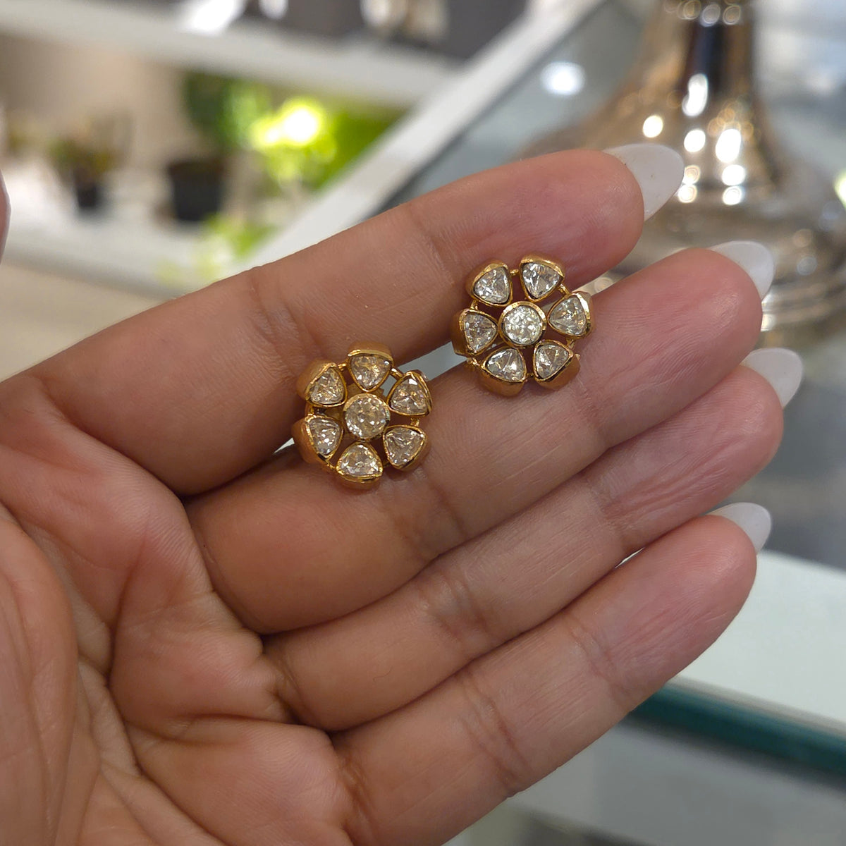 Zili moissanite polki stud