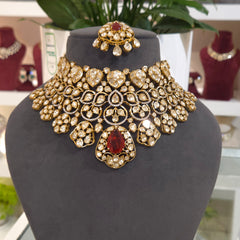 Mythili moissanite polki set