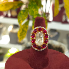Gili moissanite polki ring