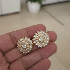 Sapna moissanite polki studs