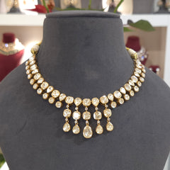 Ruchi moissanite polki necklace set