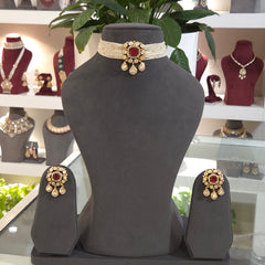 Sherya moissanite polki set