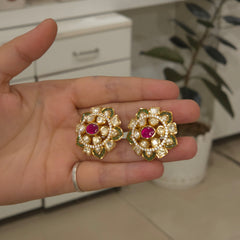 Taran Moissanite polki studs