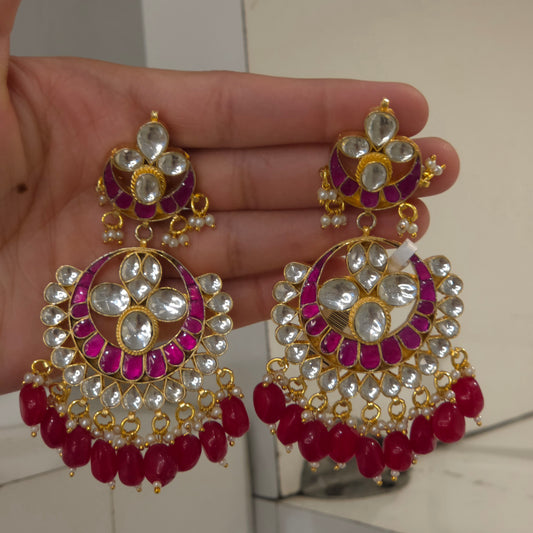 Mazalle paachi Kundan earrings