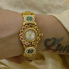 Dipti antique gold watch