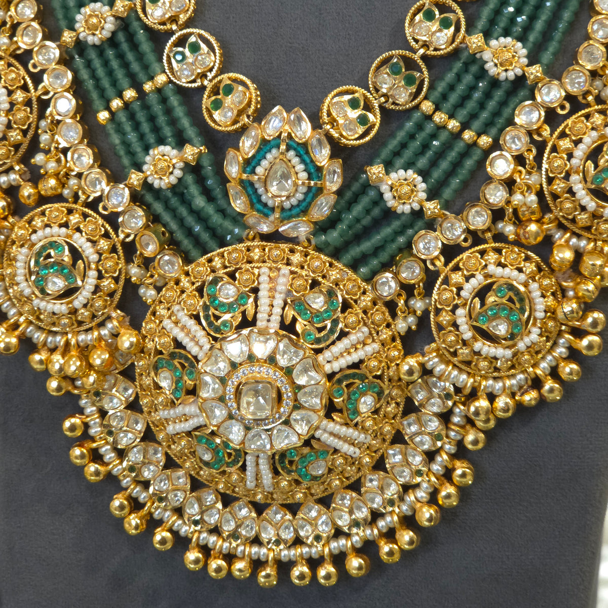 Mehnaz heritage moissanite polki set