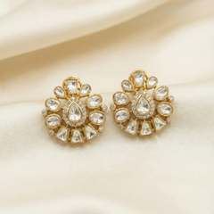Rama moissanite polki studs