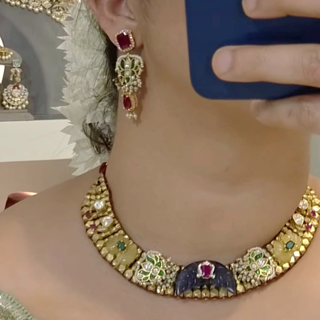 Diwan nizaam moissanite polki set