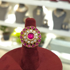 Amrita moissanite polki ring