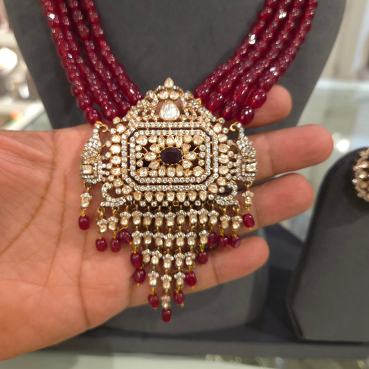 Manushri moissanite polki set