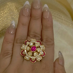 Dhani moissanite polki ring