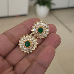 Sapna moissanite polki studs