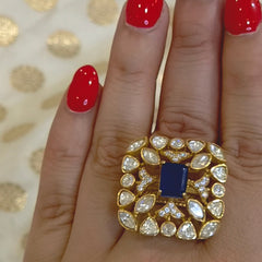 Vidhi moissanite polki ring