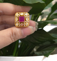 Riya moissanite polki ring