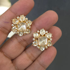 Mahreen moissanite polki choker set .