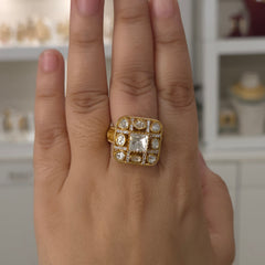 Riya moissanite polki ring