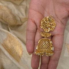 Zarina moissanite polki jhumka