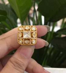 Riya moissanite polki ring