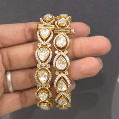 Manvi mossanite polki bangles
