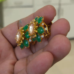 Dilshaan moissanite polki and doublets studs