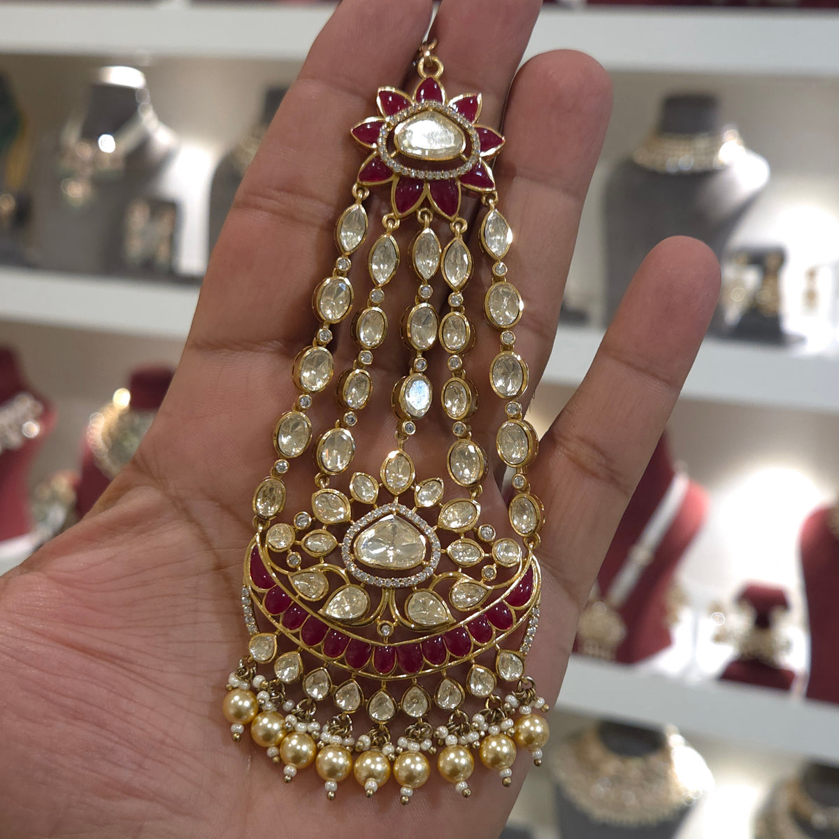Vrinda moissanite polki passa