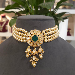 Raaga moissanite polki choker set