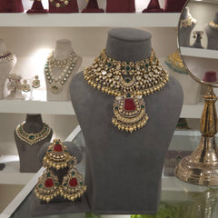 Agam moissanite polki set