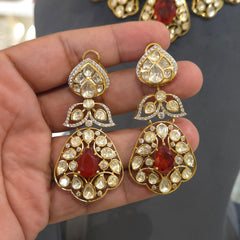 Mythili moissanite polki set