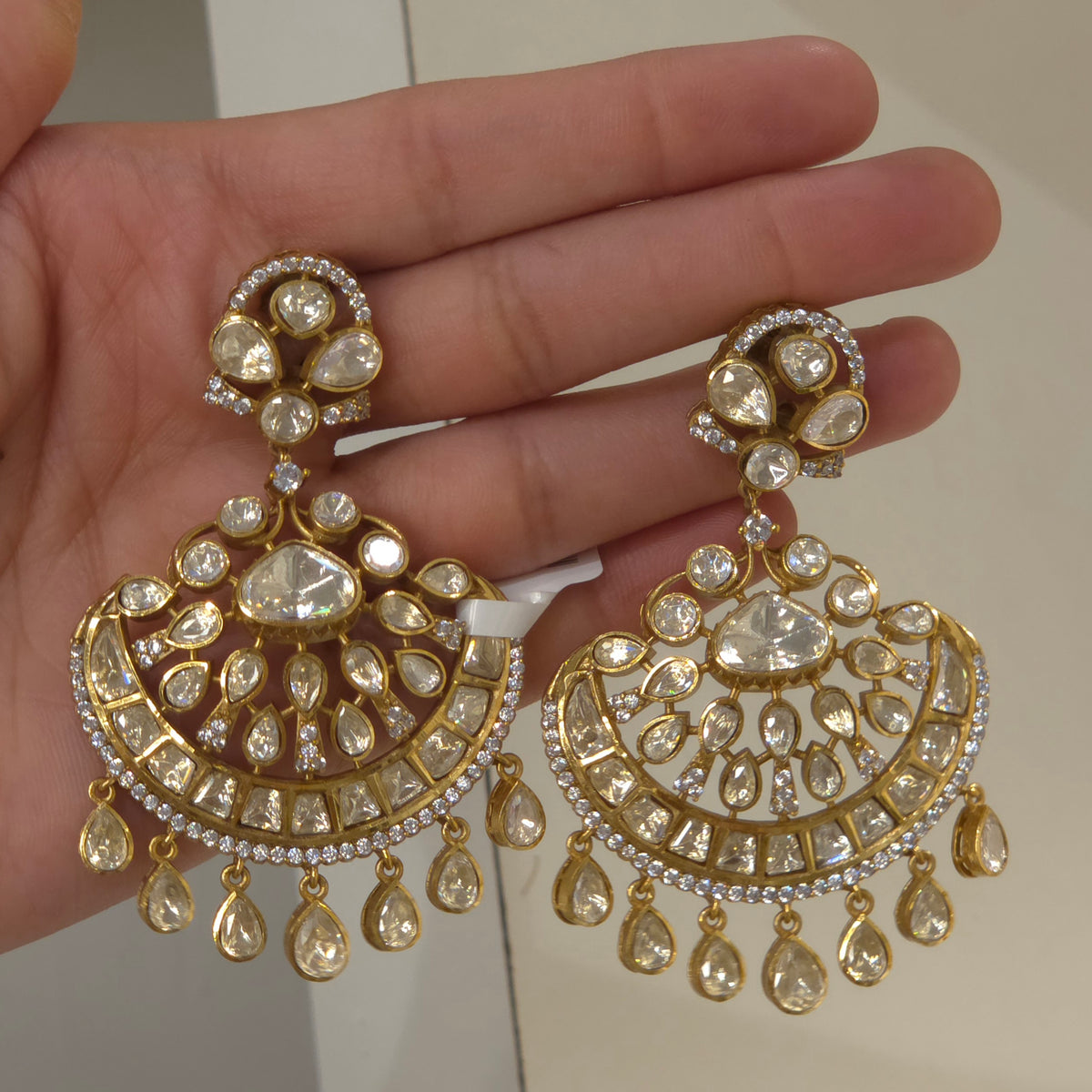 Herbal polki earrings