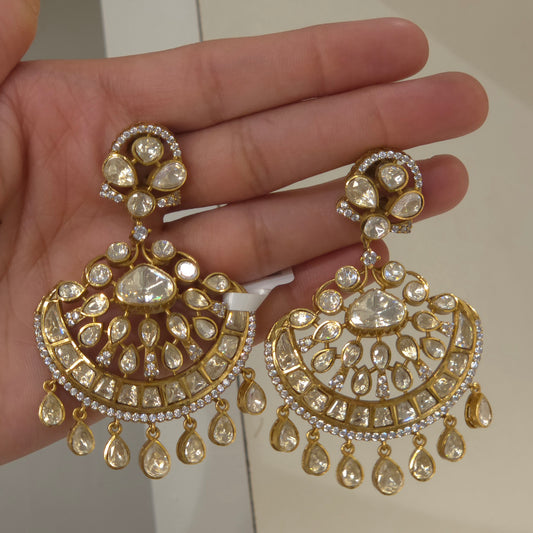 Herbal polki earrings