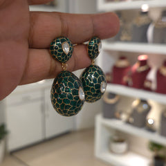 Adam moissanite polki earrings