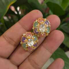 Manjula small moissanite studs