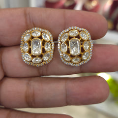 Neeru screwback polki studs