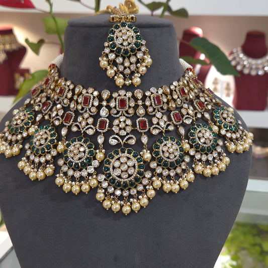 Suparna polki  necklace set