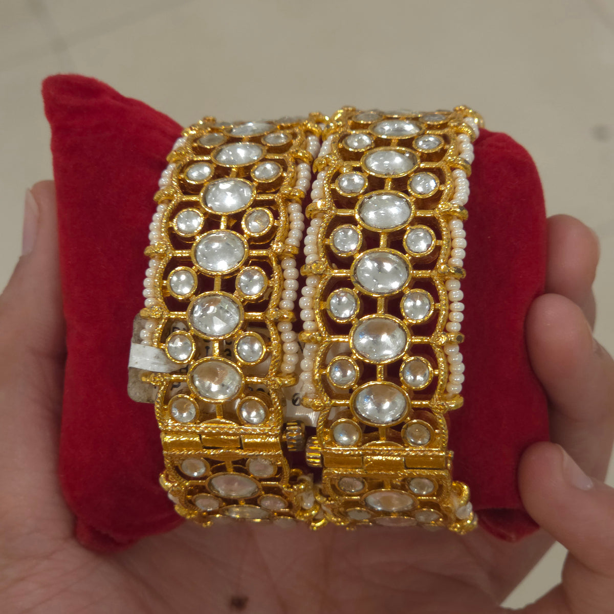Disha kundan polki bangles
