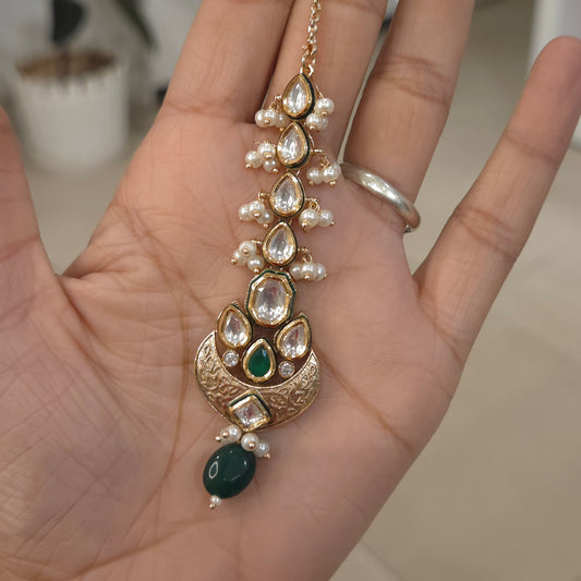 Trisha kundan polki maangtikka