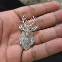 Royal Stag cz brooch