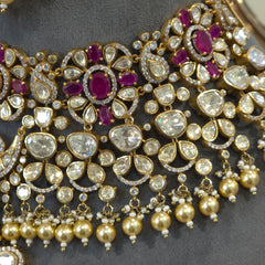 Agam moissanite polki set