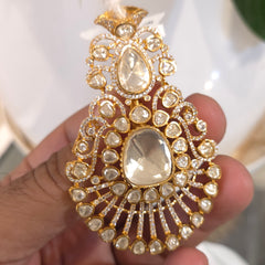 Gurfateh moissanite polki kalgi