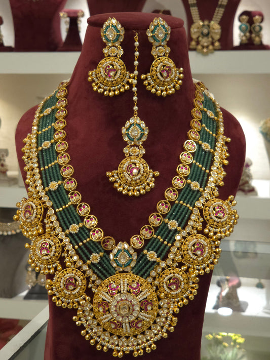 Mehnaz heritage moissanite polki set