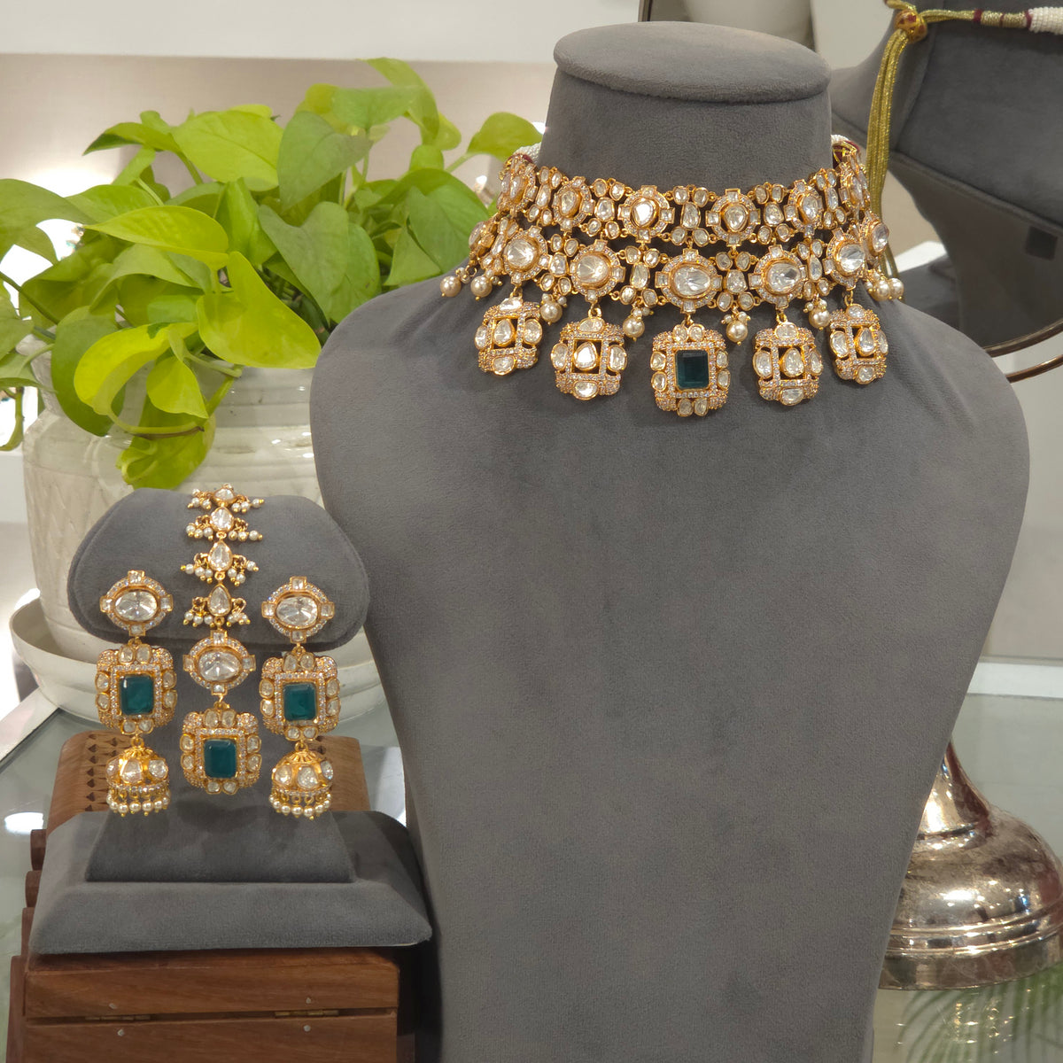 Arpana moissanite polki choker